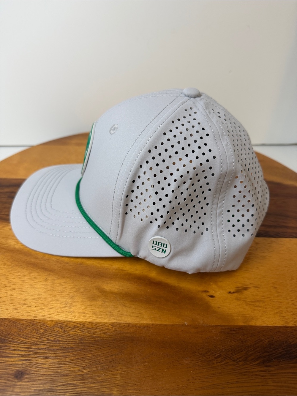 New Dad SZN Modern Performance Rope Hat, 6 Panel SnapBack, NWOT, Grey & Green - Picture 3 of 8